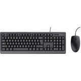 Trust Wired Keyboard And Mouse Set, desktopset Zwart, US lay-out