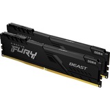 Kingston FURY 16 GB DDR4-3600 Kit werkgeheugen Zwart, KF436C17BBK2/16, Beast, XMP 2.0