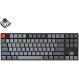 Keychron K8-E3, toetsenbord Grijs/grijs, US lay-out, RGB leds, TKL, ABS keycaps, Bluetooth