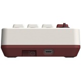 8BitDo Famicom Bundel, gaming toetsenbord Beige/rood, US lay-out, Kailh Box White, USB / 2,4 GHz / Bluetooth