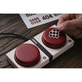 8BitDo Famicom Bundel, gaming toetsenbord Beige/rood, US lay-out, Kailh Box White, USB / 2,4 GHz / Bluetooth