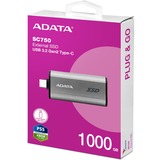 ADATA SC750 1 TB externe SSD Titanium, SC750-1000G-CCBK, USB-C 3.2 (10 Gbit/s)