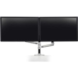 Ergotron LX Dual Stacking monitorarm Zilver