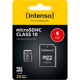 Intenso microSDHC 4GB Class 10 geheugenkaart incl. SD adapter