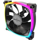 Montech RX120 PWM case fan Zwart, 4-pin PWM + 3-pin ARGB