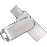 SanDisk Ultra Dual Drive Luxe 32 GB usb-stick Zilver, USB-A 3.2 Gen 1, USB-C 3.2 Gen 1