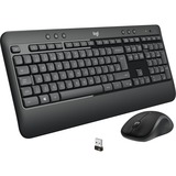 Logitech MK540 Advanced - Draadloze toetsenbord- en muiscombinatie, desktopset Donkergrijs, EU lay-out (QWERTY), 1000 dpi