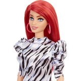 Mattel Barbie Fashionistas - Zwart/wit jurkje Pop 