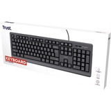 Trust Wired Keyboard, toetsenbord Zwart, US lay-out