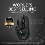 Logitech G502 HERO High Performance Gaming Mouse Zwart, 100 - 25.600 dpi, RGB leds