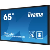 iiyama ProLite TF6539AS-B1AG 64.5" 4K UHD touchscreen monitor Zwart, Touch, HDMI, DisplayPort, LAN, Audio, USB, Android 