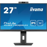 iiyama ProLite XUB2790QSUH-B1 27" monitor Zwart, 100Hz, HDMI, DisplayPort, USB, Audio, webcam