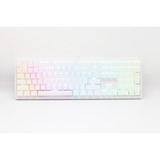 Ducky Zero 6108 Pure White, gaming toetsenbord Wit, US lay-out, Cherry MX2A Speed Silver, RGB leds, Double-shot PBT, hot swap, 2.4GHz | Bluetooth | USB-C