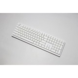 Ducky Zero 6108 Pure White, gaming toetsenbord Wit, US lay-out, Cherry MX2A Speed Silver, RGB leds, Double-shot PBT, hot swap, 2.4GHz | Bluetooth | USB-C