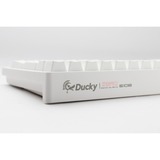 Ducky Zero 6108 Pure White, gaming toetsenbord Wit, US lay-out, Cherry MX2A Speed Silver, RGB leds, Double-shot PBT, hot swap, 2.4GHz | Bluetooth | USB-C