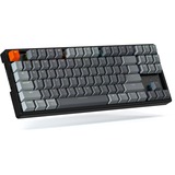 Keychron K8-J3, toetsenbord Grijs/grijs, US lay-out, Gateron G Pro Brown, RGB leds, TKL, ABS keycaps, hot swap, Bluetooth 5.1