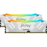 Kingston FURY 32 GB DDR5-6800 Kit werkgeheugen Wit, KF568C36RWAK2-32, Renegade RGB, XMP