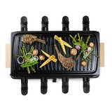 Domo Raclette-grill DO9261G gourmetstel Zwart/houtkleur