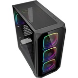 Sharkoon AK5G RGB midi tower behuizing Zwart | 2x USB-A | 1x USB-C | RGB | Tempered Glass