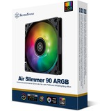 SilverStone Air Slimmer 90 ARGB case fan Zwart, 4-pins PWM fan-connector