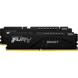 Kingston FURY 64 GB DDR5-6000 Kit werkgeheugen Zwart, KF560C30BBK2-64, Fury Beast, XMP