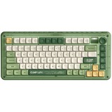 Iqunix ZX75 Camping Wireless Mechanical Keyboard, gaming toetsenbord Groen/oranje, US lay-out, IQUNIX Moonstone Turbo, RGB leds, 75%, Hot-swappable, Double-shot PBT, 2.4GHz | Bluetooth 5.1 | USB-C