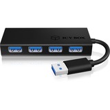 ICY BOX IB-AC6104 USB 3.0 usb-hub Zwart