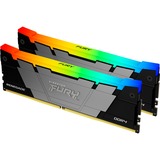 Kingston FURY 16 GB DDR4-3600 Kit werkgeheugen Zwart, KF436C16RB2AK2/16, Renegade RGB, XMP