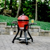 Kamado Joe Joe Jr®-kar met zijtafels barbecuewagen Zwart