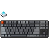 Keychron K8-F2, toetsenbord Grijs/grijs, US lay-out, RGB leds, TKL, ABS keycaps, Bluetooth