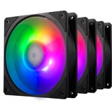 Cooler Master Mobius 120P ARGB 120x120x25 case fan Zwart, 3 stuks