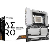 GIGABYTE TRX50 AERO D socket sTR5 moederbord Zilver/zwart, RAID, 10 GB-LAN, 2,5 GB-LAN, WLAN, BT, Sound, E-ATX