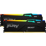 Kingston FURY 64 GB DDR5-4800 Kit werkgeheugen Zwart, KF548C38BBAK2-64, Beast RGB, XMP