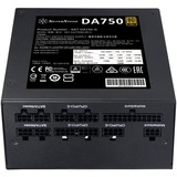 SilverStone DA750-G 750W voeding  Zwart, 4x PCIe, Kabel-Management