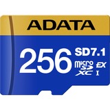 ADATA Premier Extreme microSDXC 256 GB geheugenkaart Blauw/geel, UHS-I U3, Class 10, V30