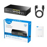 Cudy 8-Port Gigabit PoE+ Switch with 2 Gigabit Uplink Ports Zwart