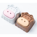 Keychron Cute Cows Aluminum Alloy Artisan Keycap keycaps Bruin