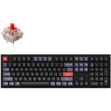 Keychron Q6-C1, toetsenbord Zwart, US lay-out, Gateron G Pro Red, RGB leds, Double-shot PBT, hot swap