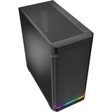 Sharkoon AK4 RGB Strip midi tower behuizing Zwart | 2x USB-A | 1x USB-C | RGB