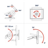 Ergotron LX Desk Monitor Arm monitorarm Zwart (mat)