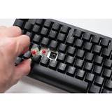 Ducky Zero 6108 Classic Black, gaming toetsenbord Zwart/wit, US lay-out, Cherry MX2A Red, RGB leds, Double-shot PBT, hot swap, 2.4GHz | Bluetooth | USB-C