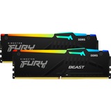 Kingston FURY 32 GB DDR5-4800 Kit werkgeheugen Zwart, KF548C38BBAK2-32, Beast RGB, XMP