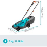 GARDENA Accugrasmaaier PowerMax 30/18V P4A solo Zwart/turquoise, Accu en oplader niet inbegrepen, POWER FOR ALL ALLIANCE