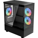 Aerocool Viewport Mini V2 ARGB mini tower behuizing Zwart | 3x USB-A | RGB | Tempered Glass