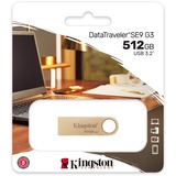 Kingston DataTraveler SE9 G3 512 GB usb-stick Goud, DTSE9G3/512GB, USB-A 3.2 (5 Gbit/s)