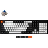 Keychron C2-B2, toetsenbord Zwart/wit, US lay-out, Gateron Blue, RGB leds, ABS keycaps