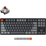 Keychron K8-Q3, toetsenbord Zwart/grijs, US lay-out, Gateron Optical Brown, RGB leds, TKL, ABS keycaps, hot swap, Bluetooth 5.1