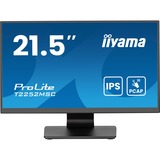 iiyama ProLite T2252MSC-B2AG 21.5" touchscreen monitor Zwart, 75 Hz, Touch, HDMI, DisplayPort, USB, Audio