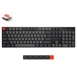 Keychron K1- X1, toetsenbord Grijs/grijs, US lay-out, Gateron Low Profile Red, Witte leds, ABS keycaps, Bluetooth