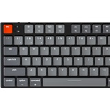 Keychron K1- X1, toetsenbord Grijs/grijs, US lay-out, Gateron Low Profile Red, Witte leds, ABS keycaps, Bluetooth